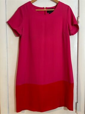 Cynthia Rowley Pink and Red Colorblock Mini Dress